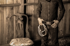 Joe Davenport poses for Rembrandt light portrait