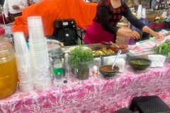 the works at a tlayuda stand, Zocalo Mexico City