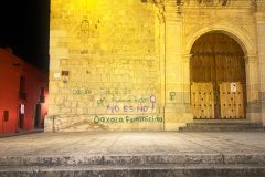 graffiti about femicide in Oaxaca