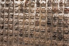 Skull rack (replica?), Templo Mayor