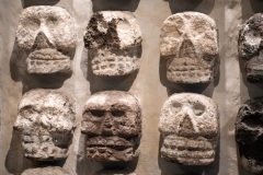 Skull rack (replica?), Templo Mayor