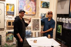 The boys at Otra Cosa sin Nombre gallery (Something else without a name)